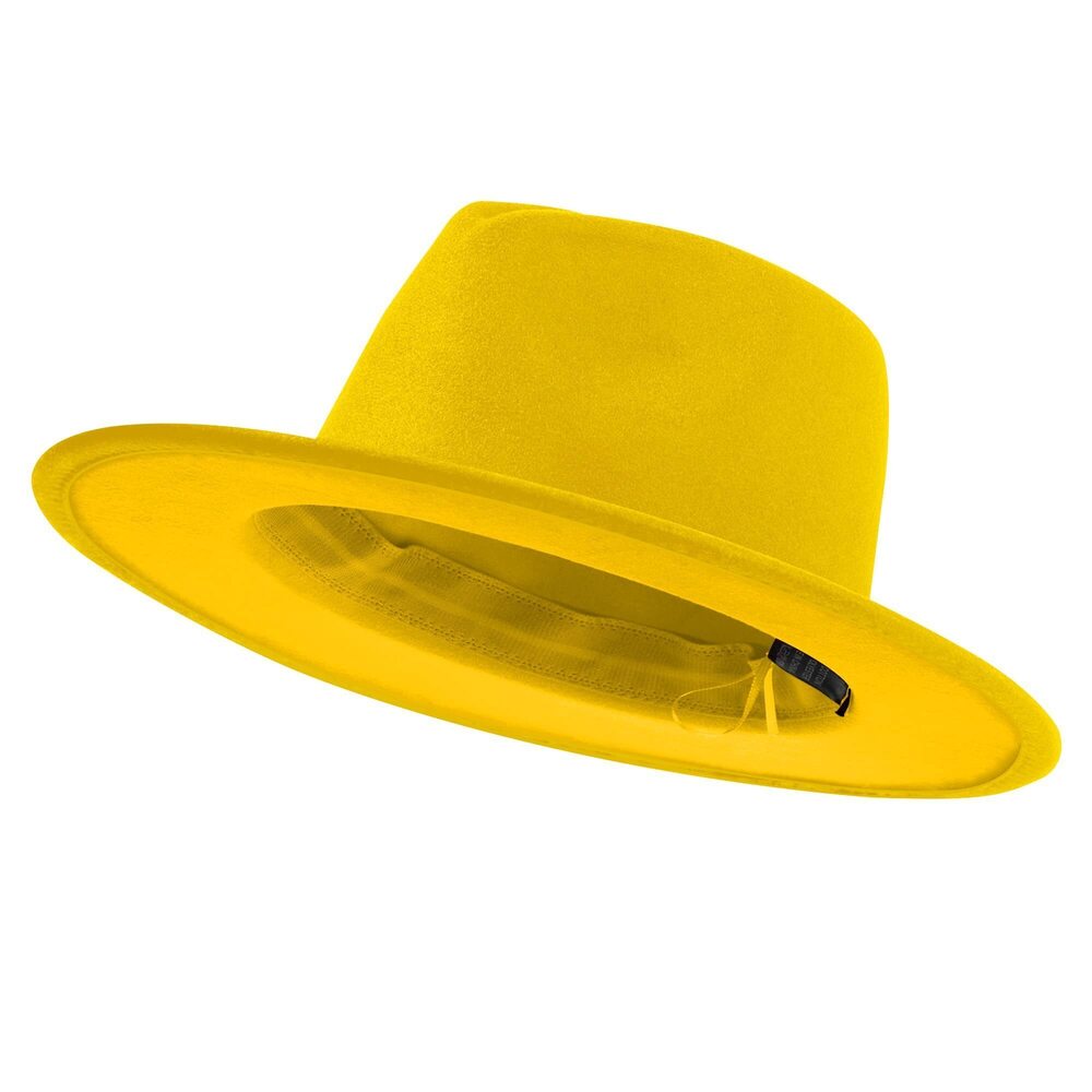 7678 Fedora Hats & Wide Brim Fedora Felt Panama Hat 's Dress Hats with Belt